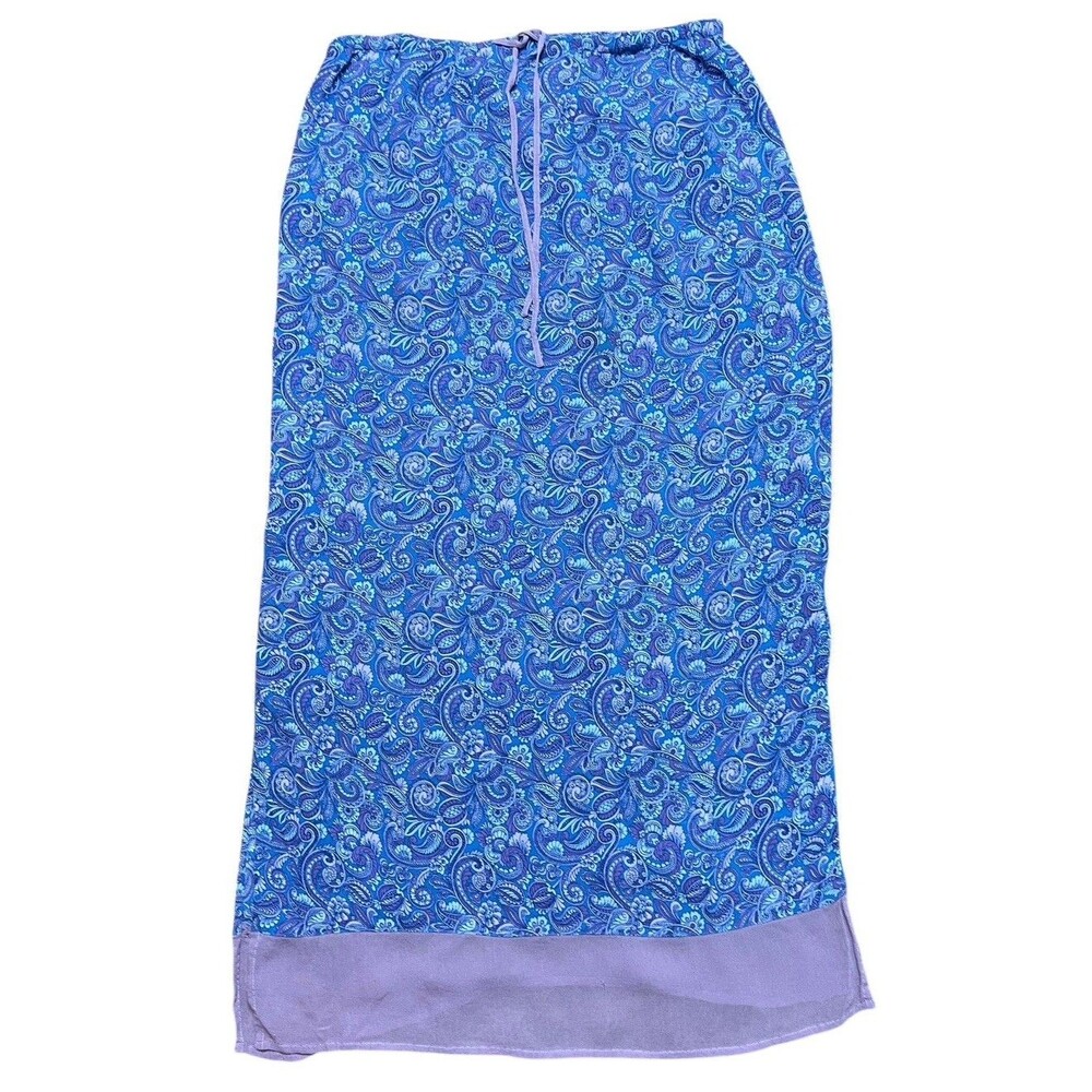 Vintage Cherokee Purple Paisley Fairycore Romantic Maxi Skirt Y2K Size Small